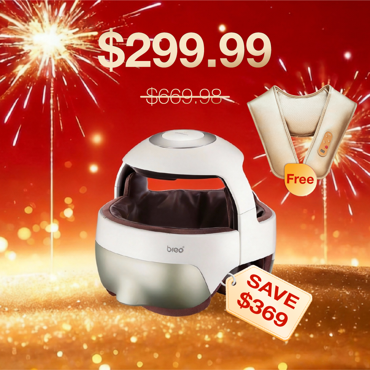 Full Head Massager with Eye Massage – Breo-Official