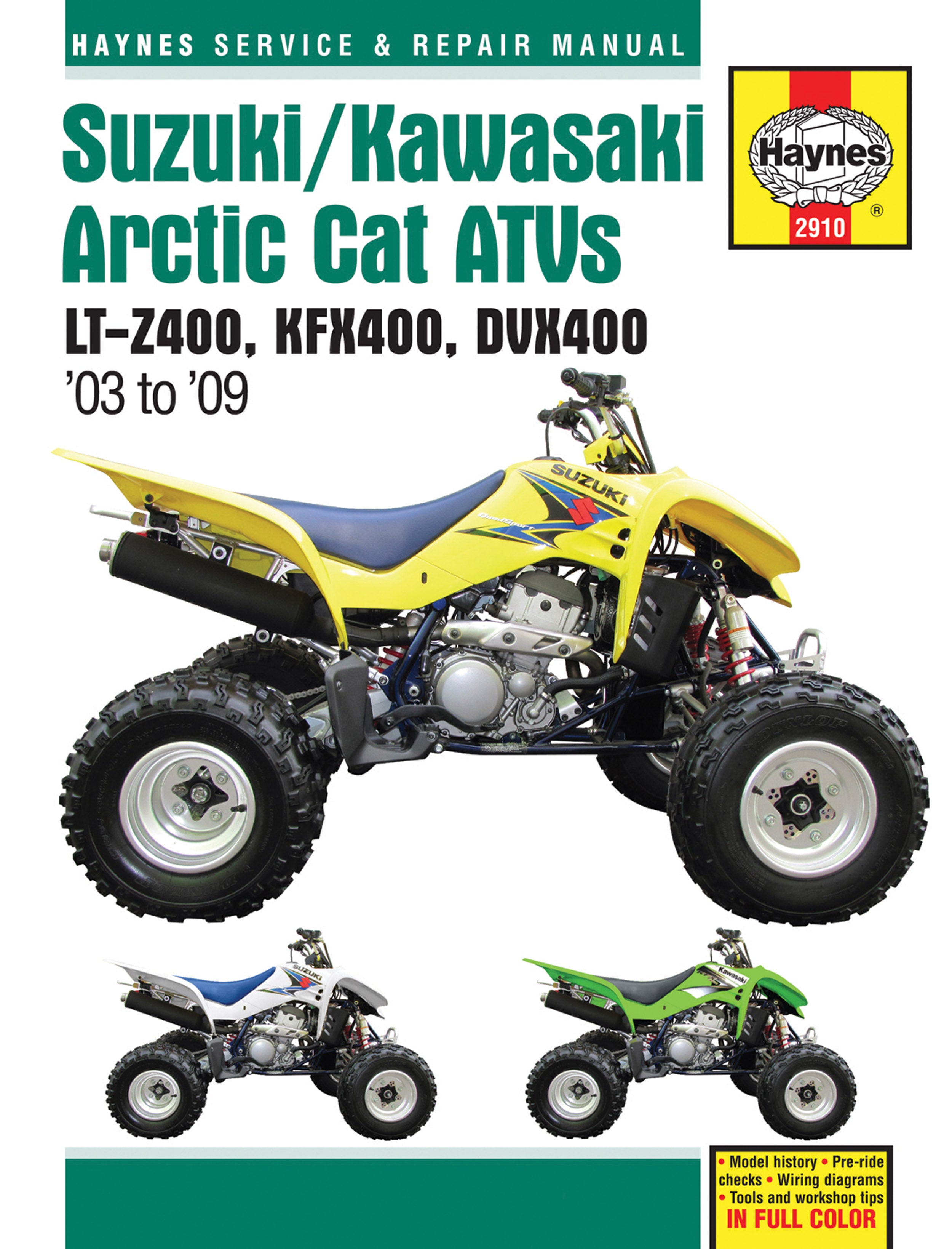 Suzuki LT-Z400 (03-09), Kawasaki KFX400 (03-06), & Arctic Cat