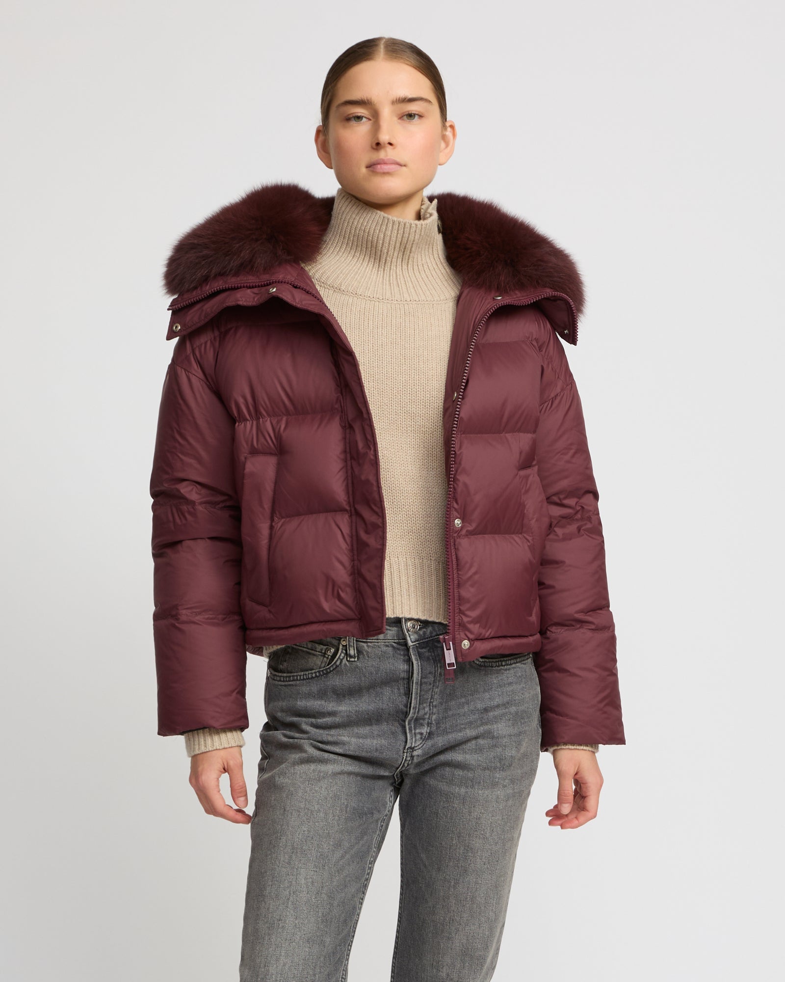 Women's short down jacket | Yves Salomon PARIS – Yves Salomon US
