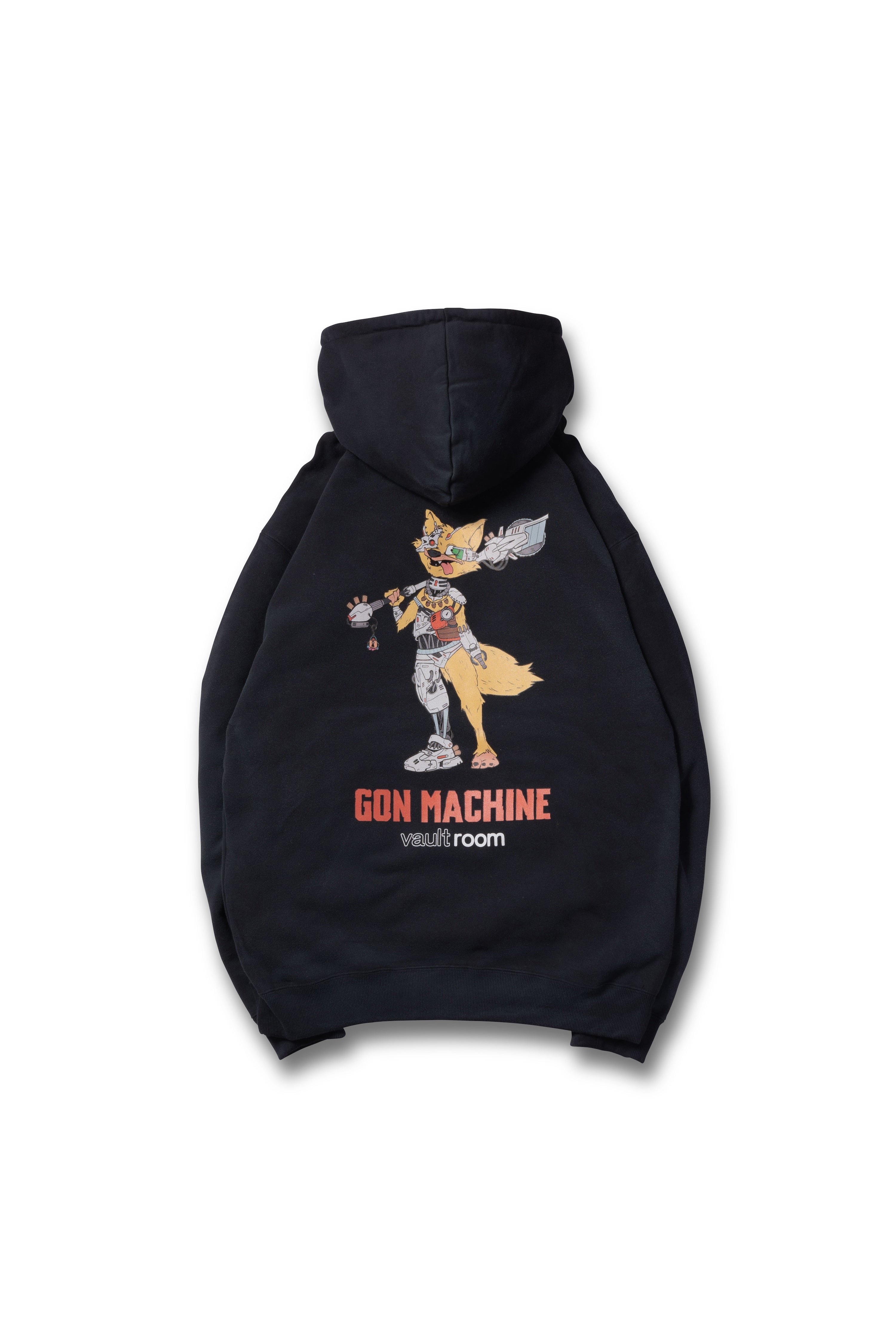 GON MACHINE HOODIE / FADE BLACK – VAULTROOM