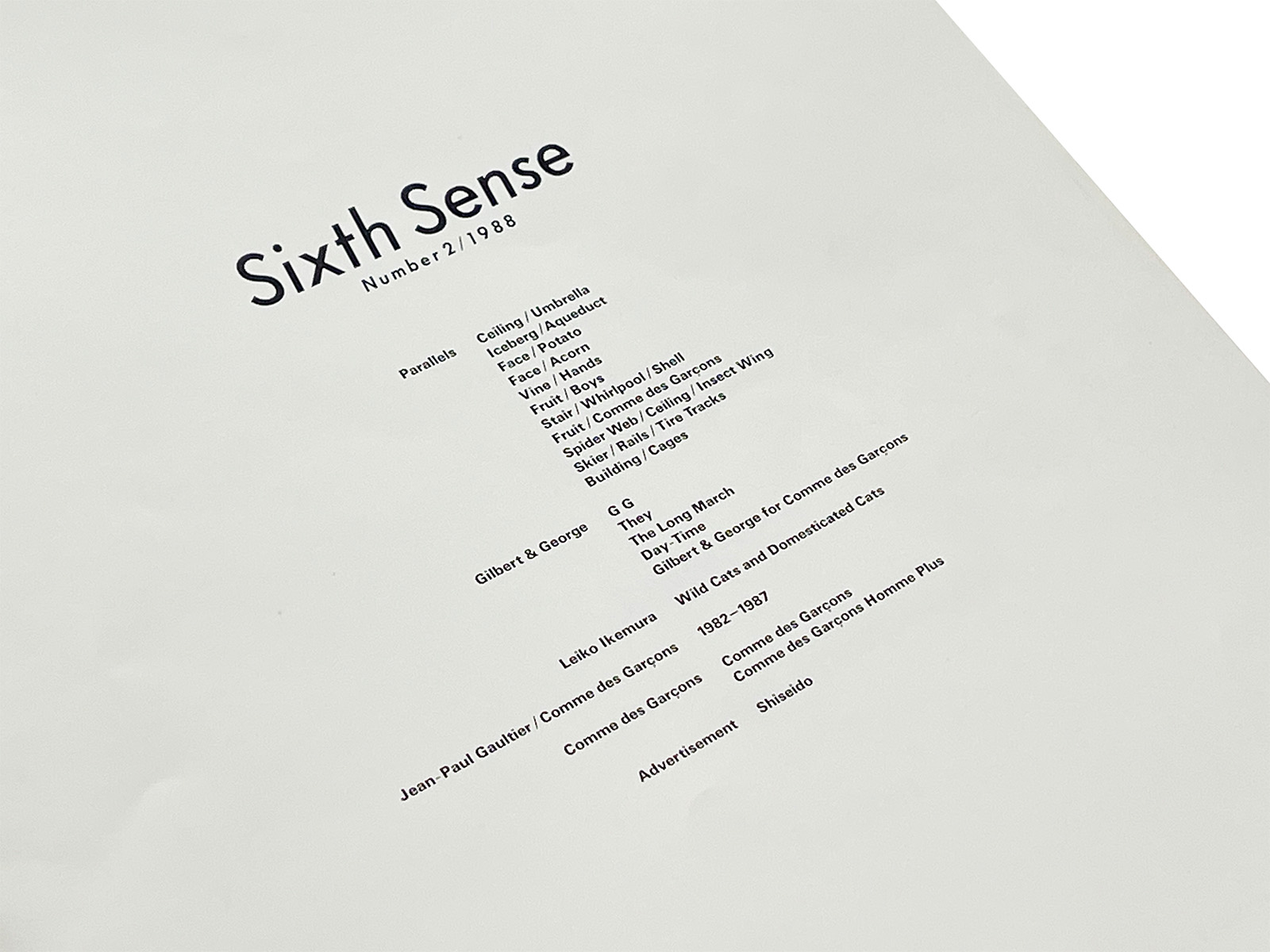 COMME des GARÇONS Six 02 | PAGE SPREAD