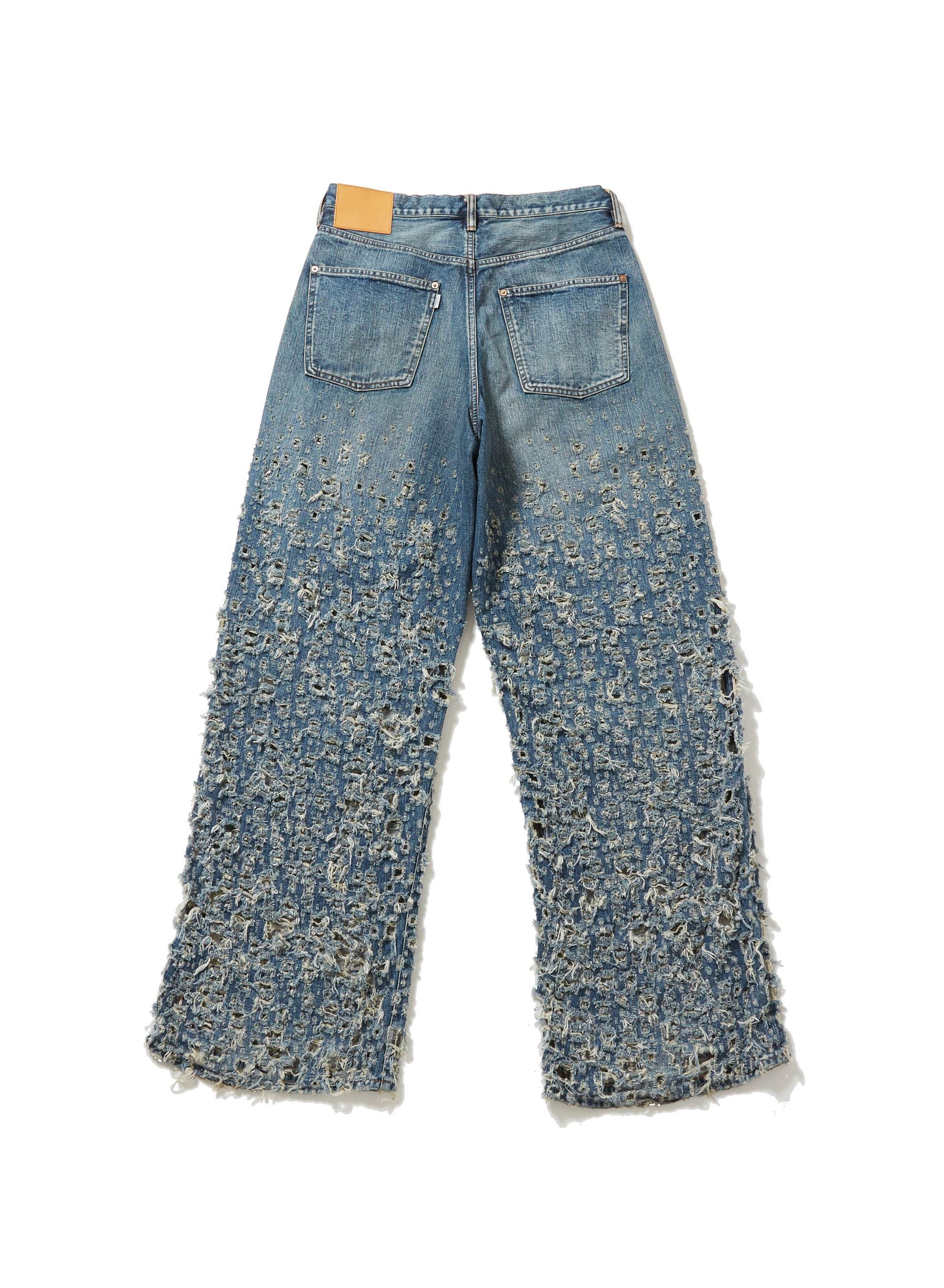 SUGARHILL(シュガーヒル)のCRASHED MODERN DENIM WIDE TROUSERS FADED
