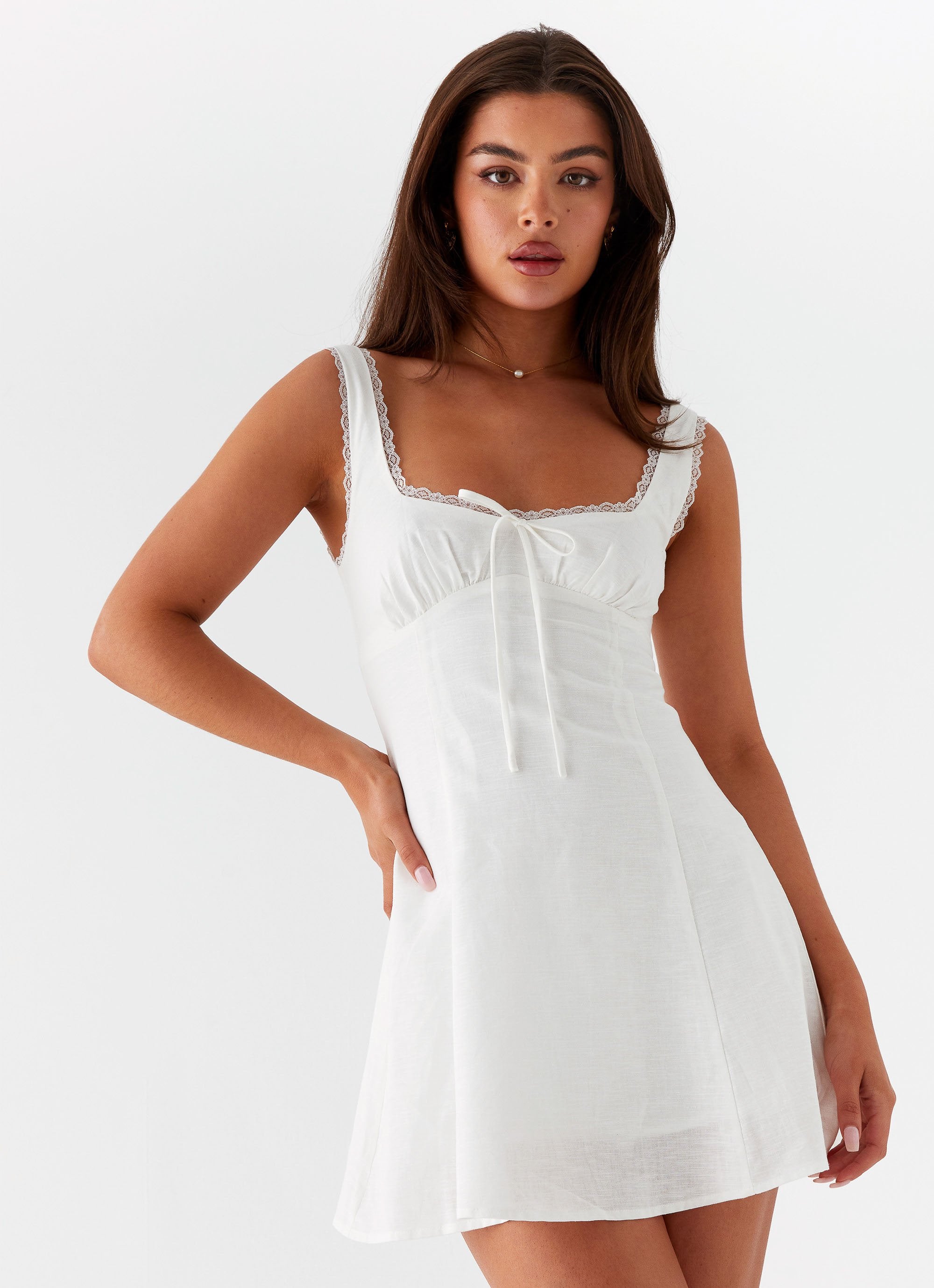 Rowena Mini Dress - White – Peppermayo Canada