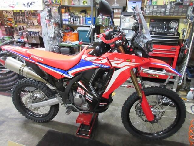 ホンダ CRF250RALLY 前後タイヤ交換 IRC GP-610 林道ツーリング、オフ