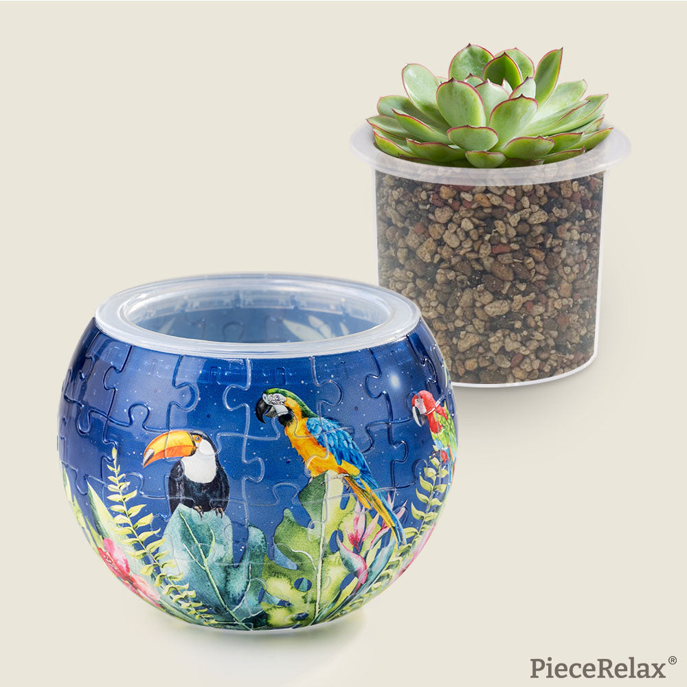 PieceRelax - K1106 - Puzzle Planter - Bird of Paradise