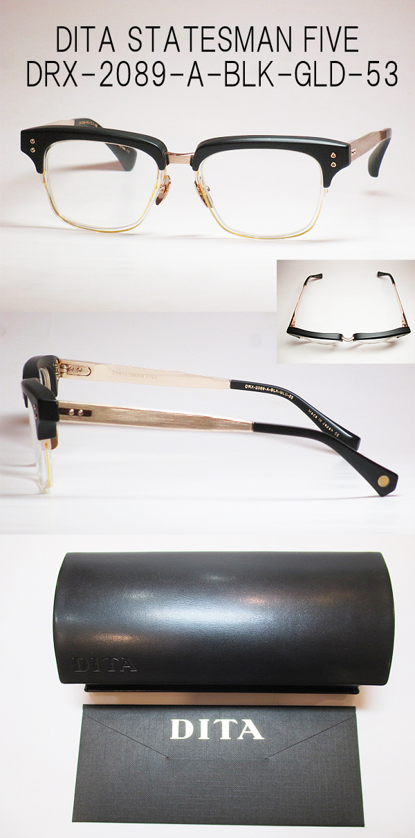 メガネのアベ｜DITA STATESMAN FIVE DRX-2089-A-BLK-GLD-53