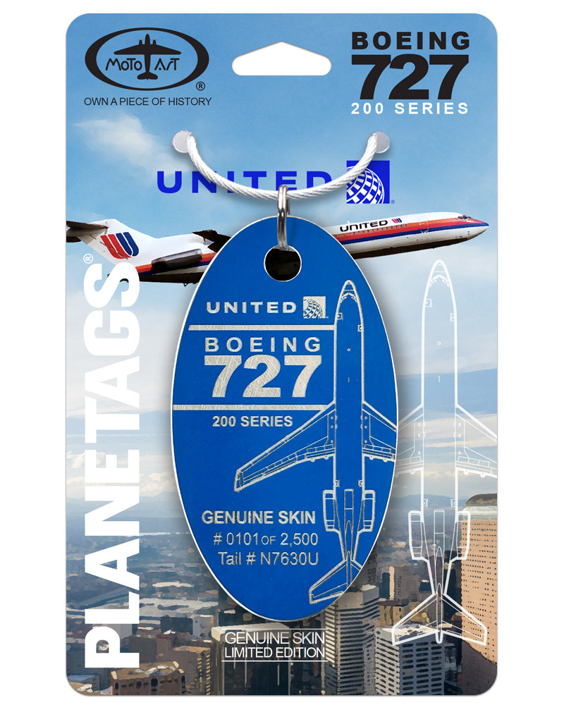 United Airlines® 727-N7630U – MotoArt PlaneTags