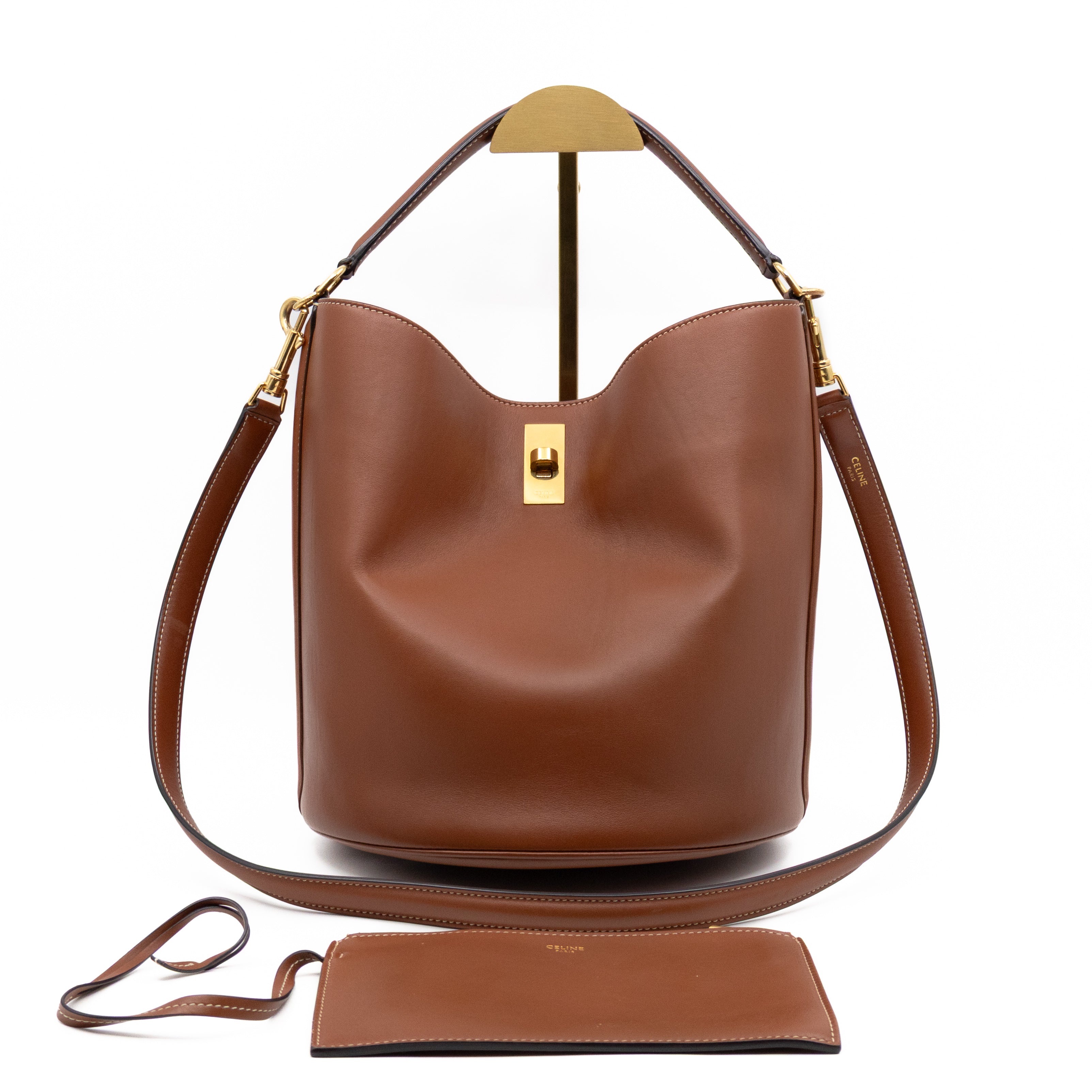 Céline 16 Bucket Bag Brown Smooth Leather – Queen Station
