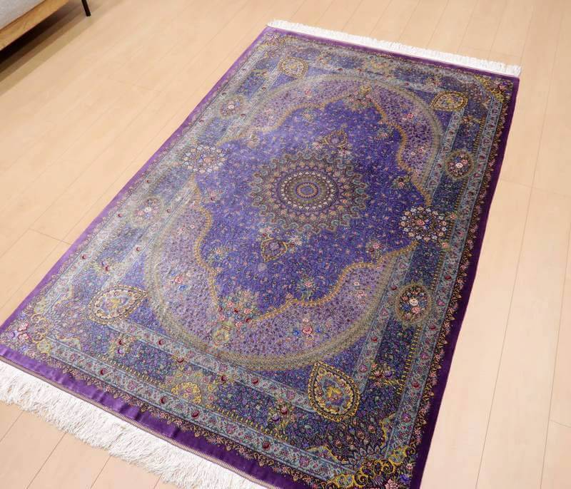 在庫確保の予約受付中】高級ペルシャ絨毯シルク100％ ジャムシーディ