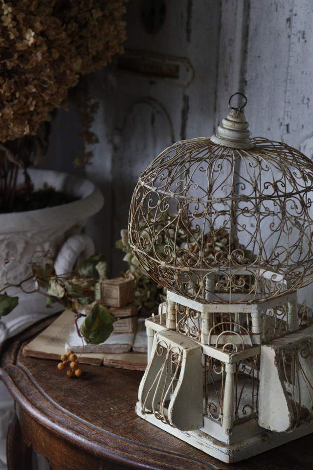 U18 フランスアンティーク 小振りなバードケージ 鳥籠