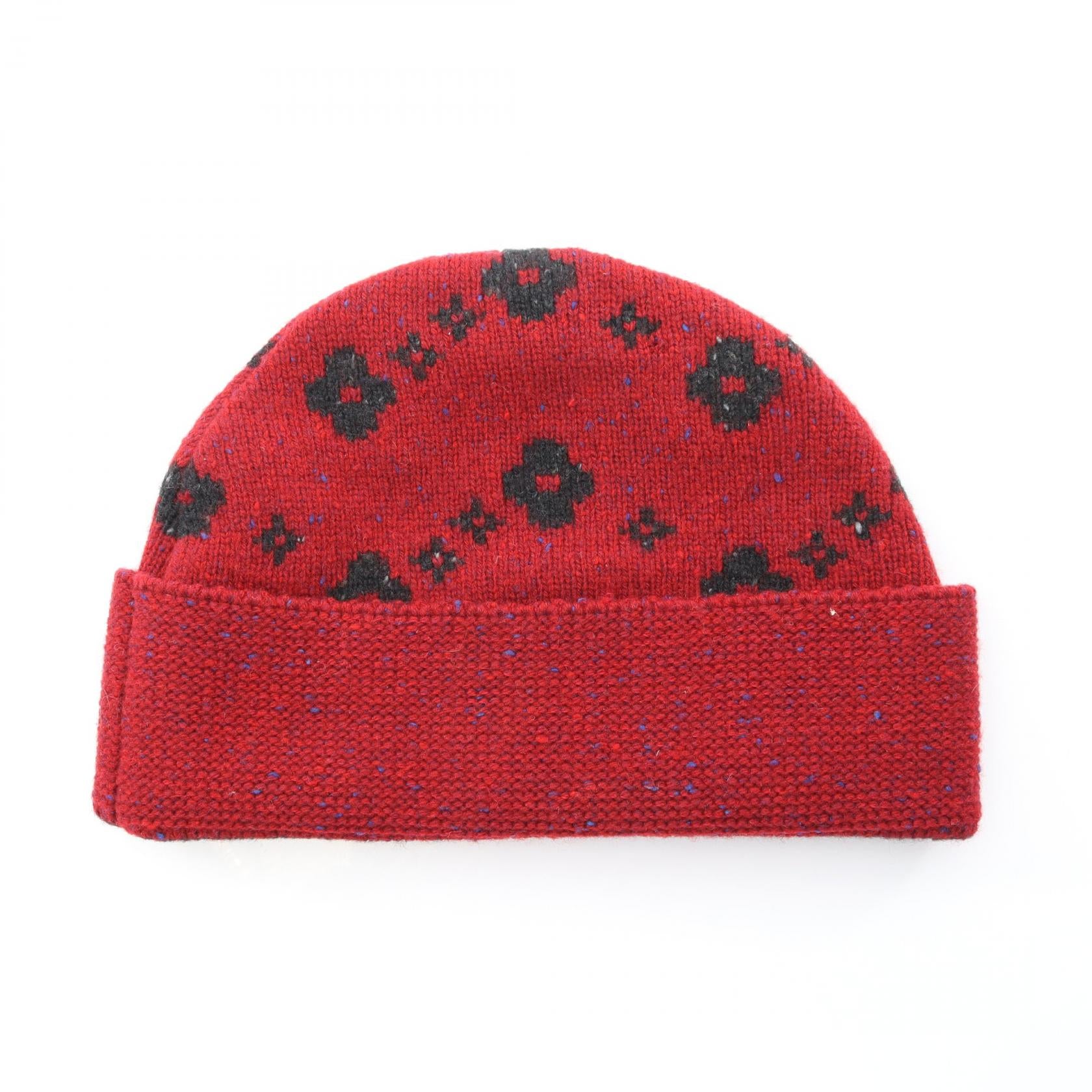ビーニー ウール カシミヤ レッド ルイヴィトン – RECLO