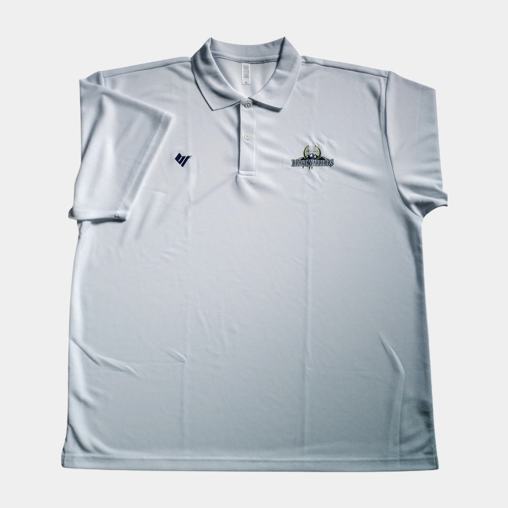 ブレイブウォリアーズリメイク】半袖ポロシャツ/ホワイト – ひなた工房