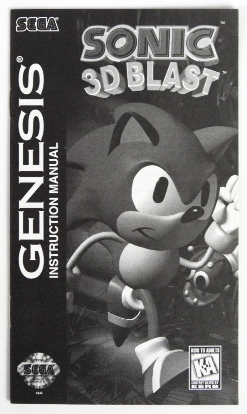 Sonic 3D Blast [Manual] (Sega Genesis) – Retro MTL