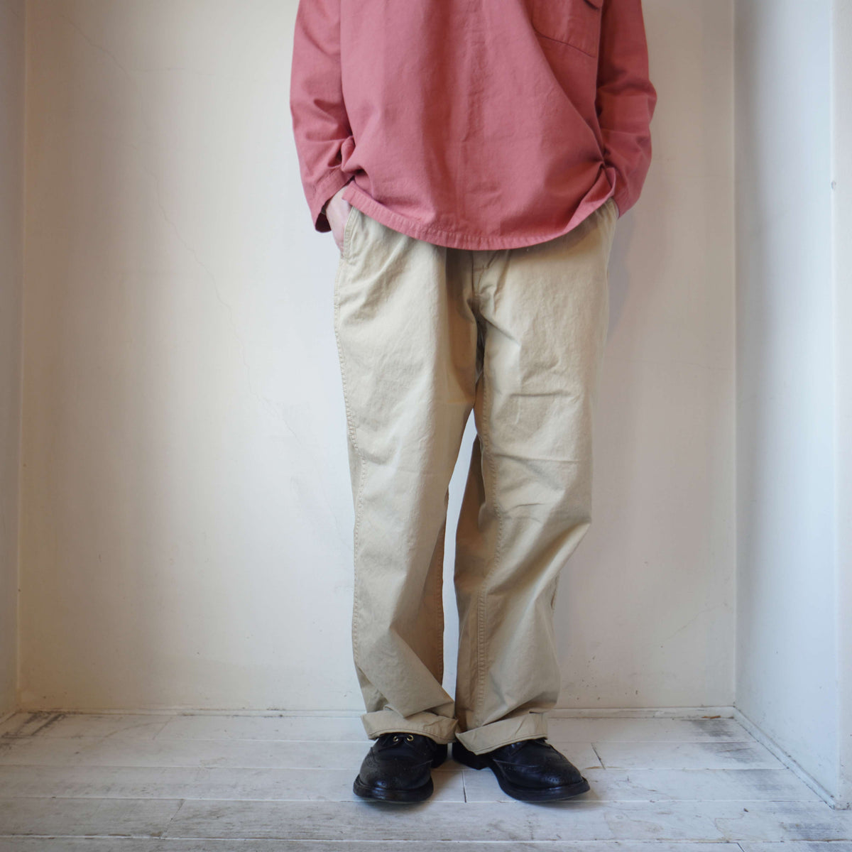 MASTER&CO(マスターアンドコー) CHINO LONG TROUSERS(ベージュ) mc076