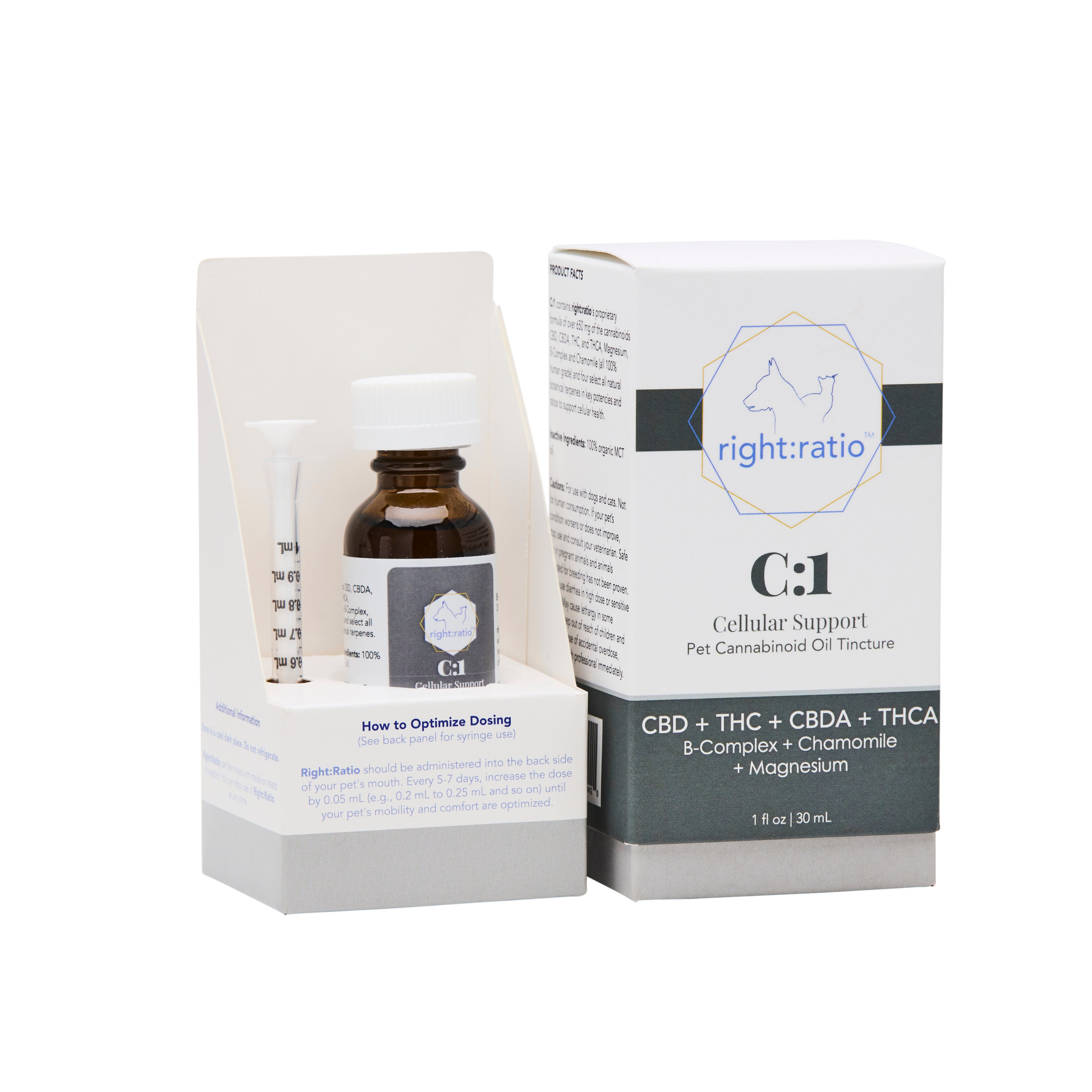 C:1 - Natural CBD Cellular Health Support for Pets – Right:Ratio CBD