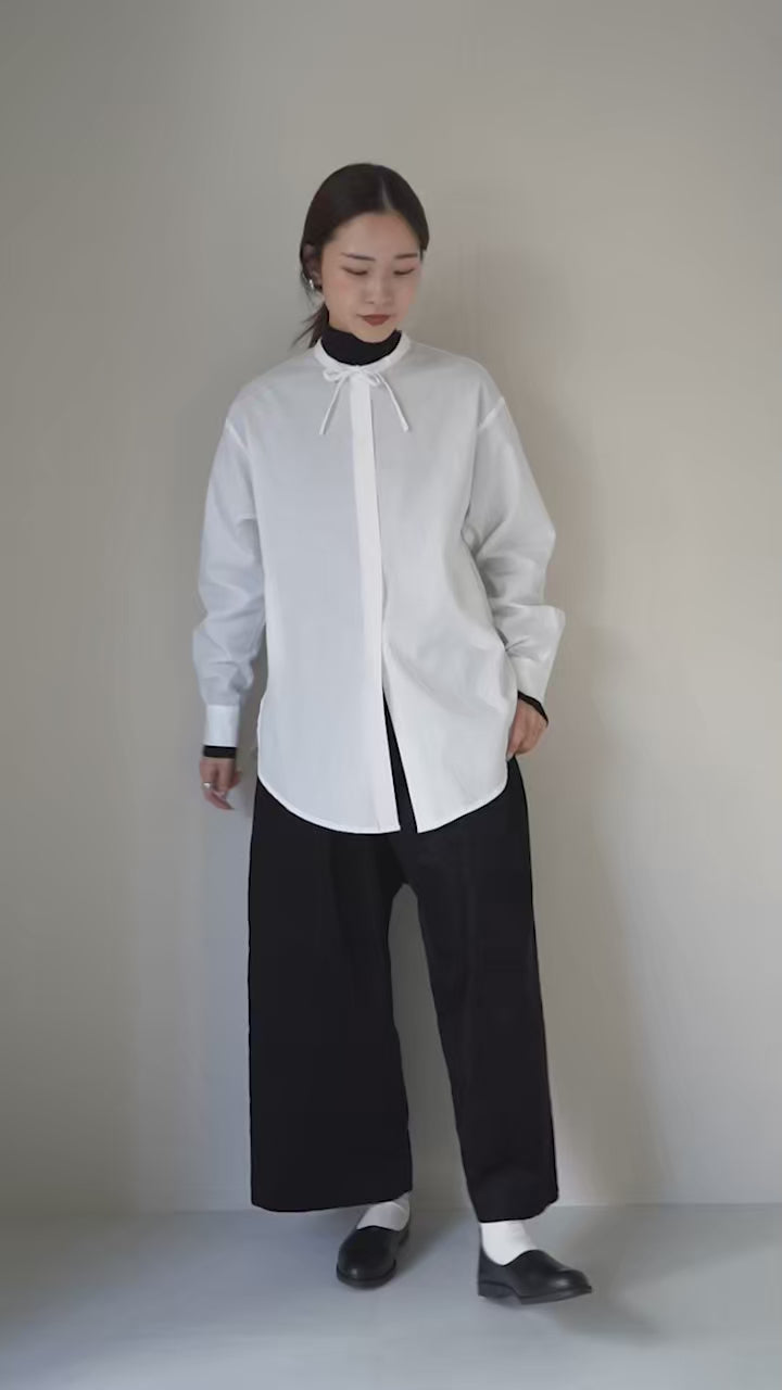 mizuiro ind（ミズイロインド） リボン タイ シャツチュニック