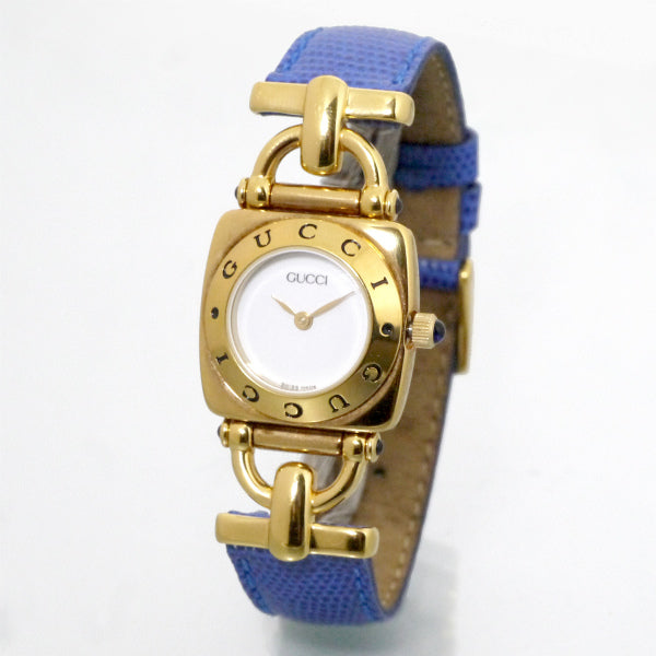 OLD Gucci ホースビット腕時計（リザード・青） – Vintage Shop Rococo