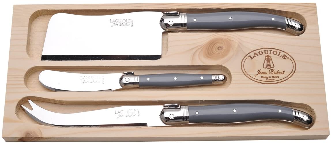 Jean Dubost Laguiole 3pc Cheese Set, Grey