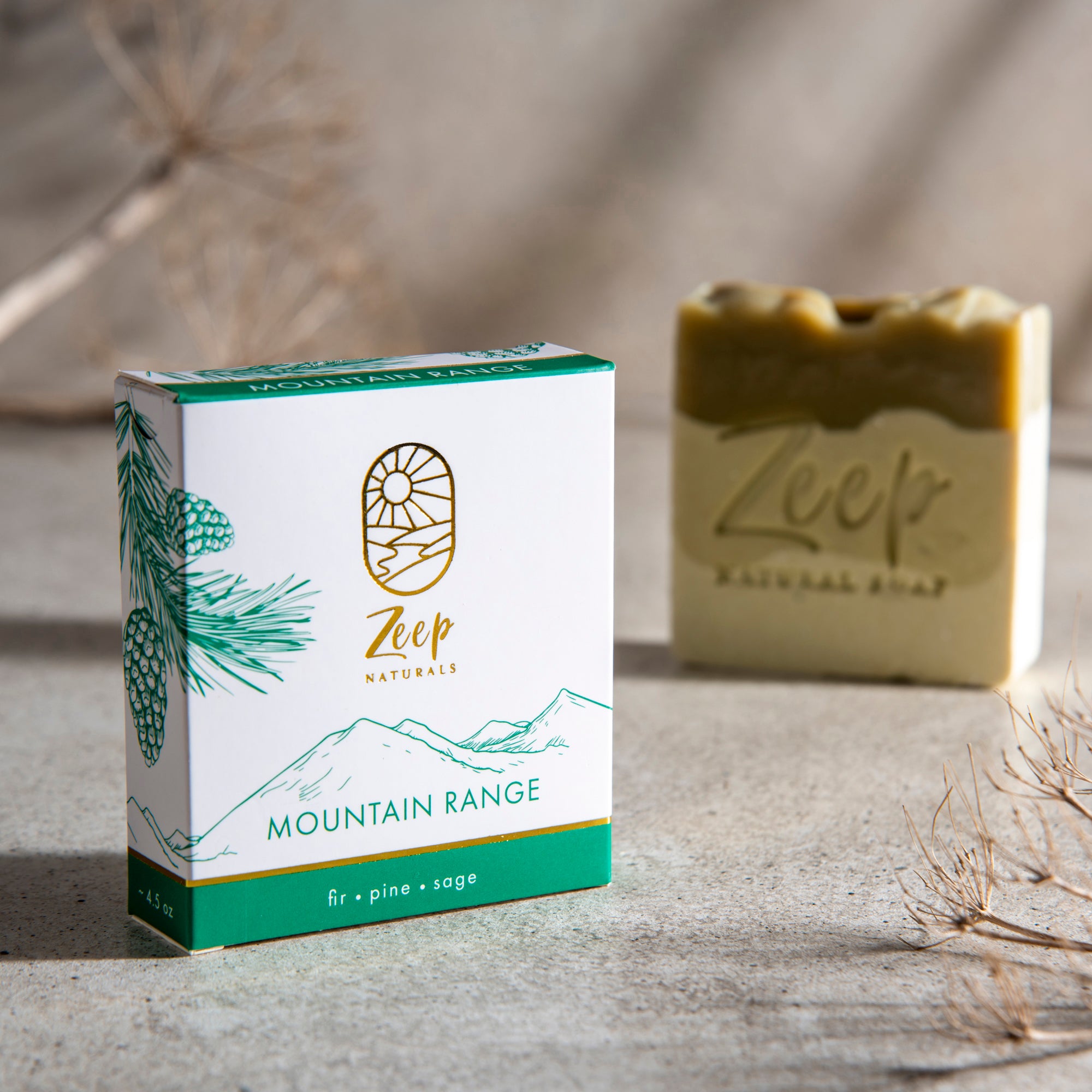 Mountain Range | Vegan All-Natural Soap Bar | Fir, Pine, Cedarwood