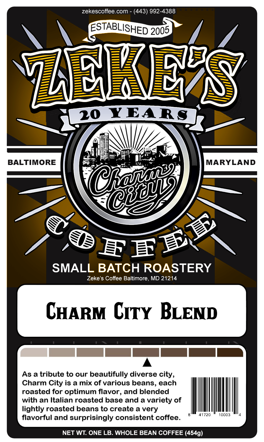Charm City Blend, 1 lb (16 oz) – Zeke's Coffee