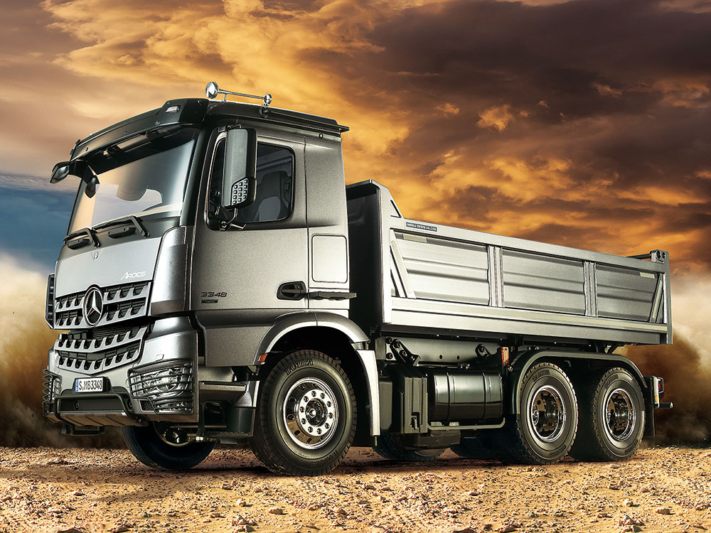 TAMIYA、1/14RC メルセデス・ベンツ アロクス 3348 6×4 ダンプトラック