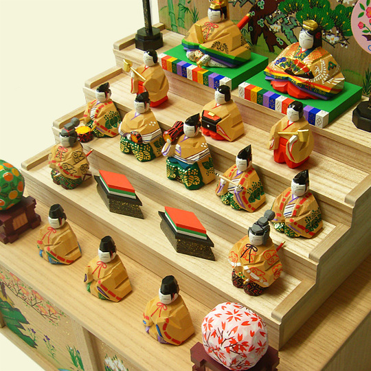 奈良の一刀彫雛人形・段揃雛（特大）（神泉作） 商品詳細 丹青堂｜書道