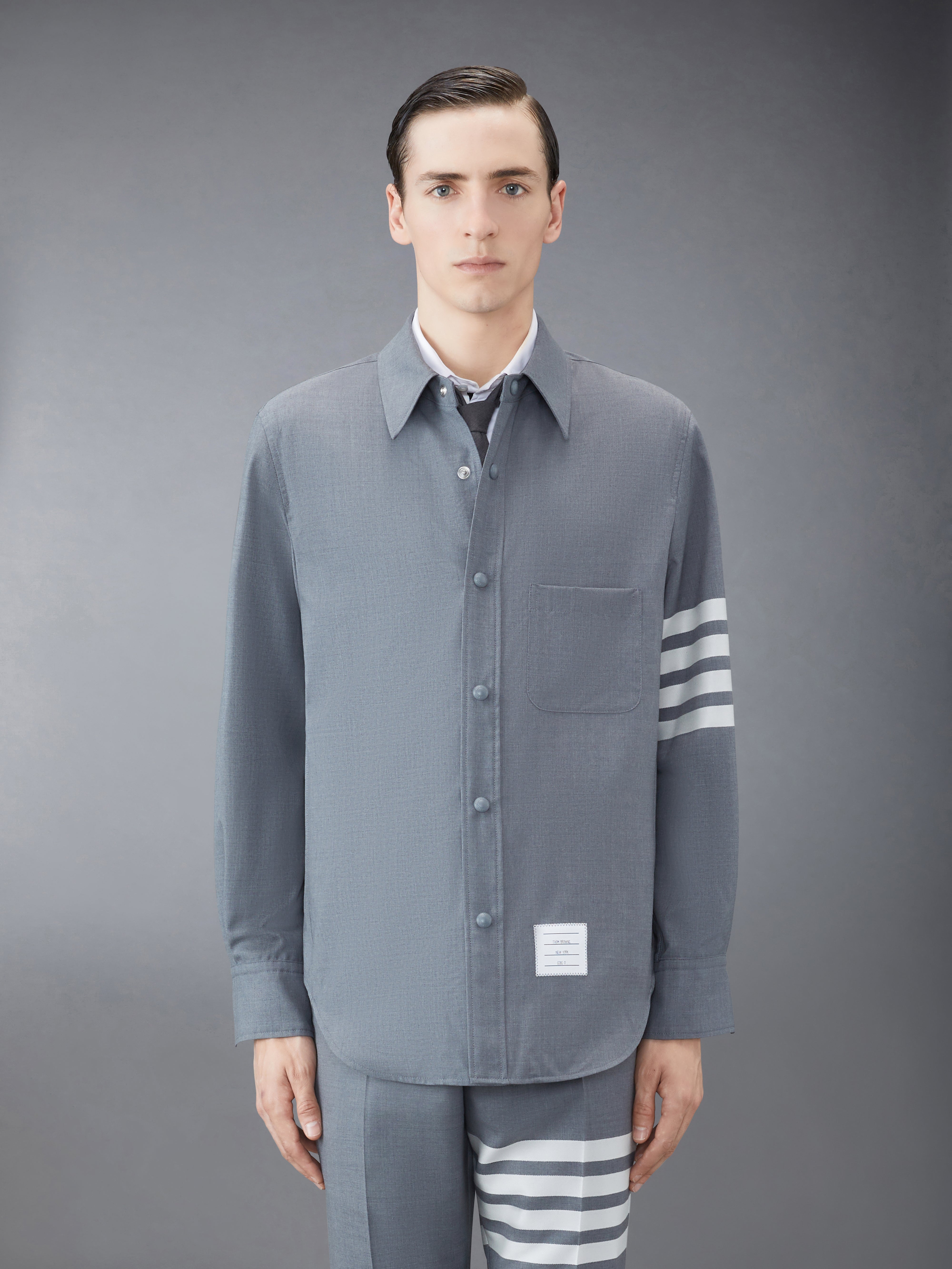 Plain Weave 4 Bar Shirt Jacket | Thom Browne