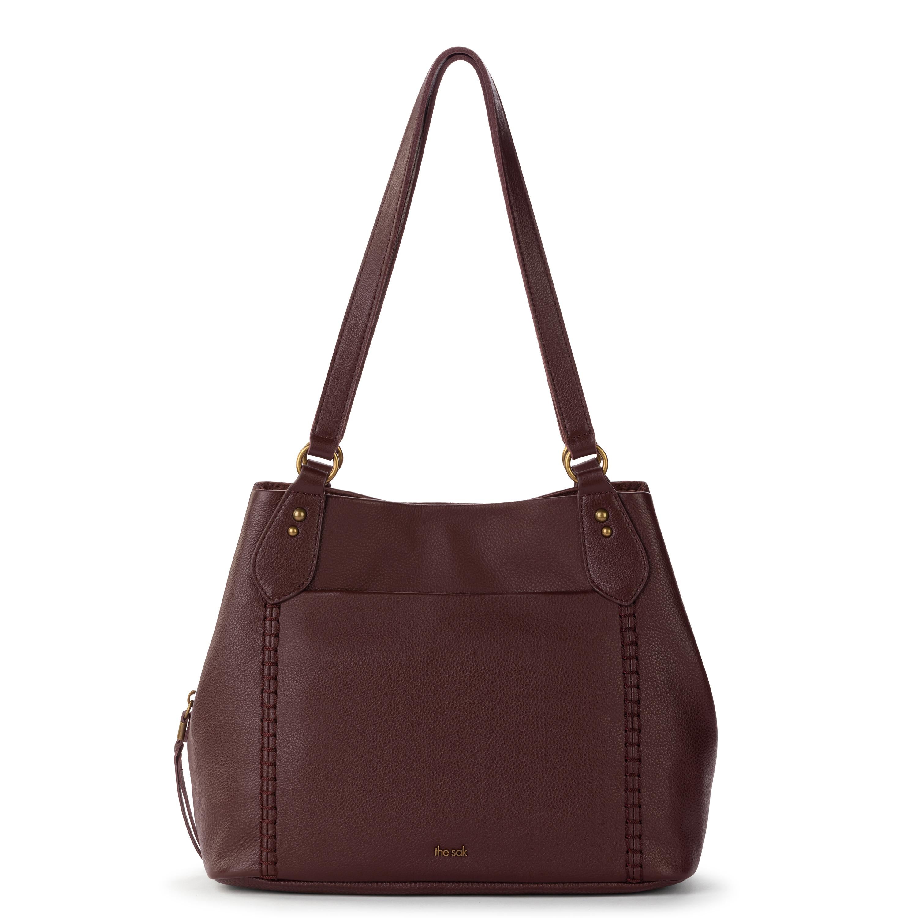 Melrose Satchel Bag in Mahogany Leather – The Sak