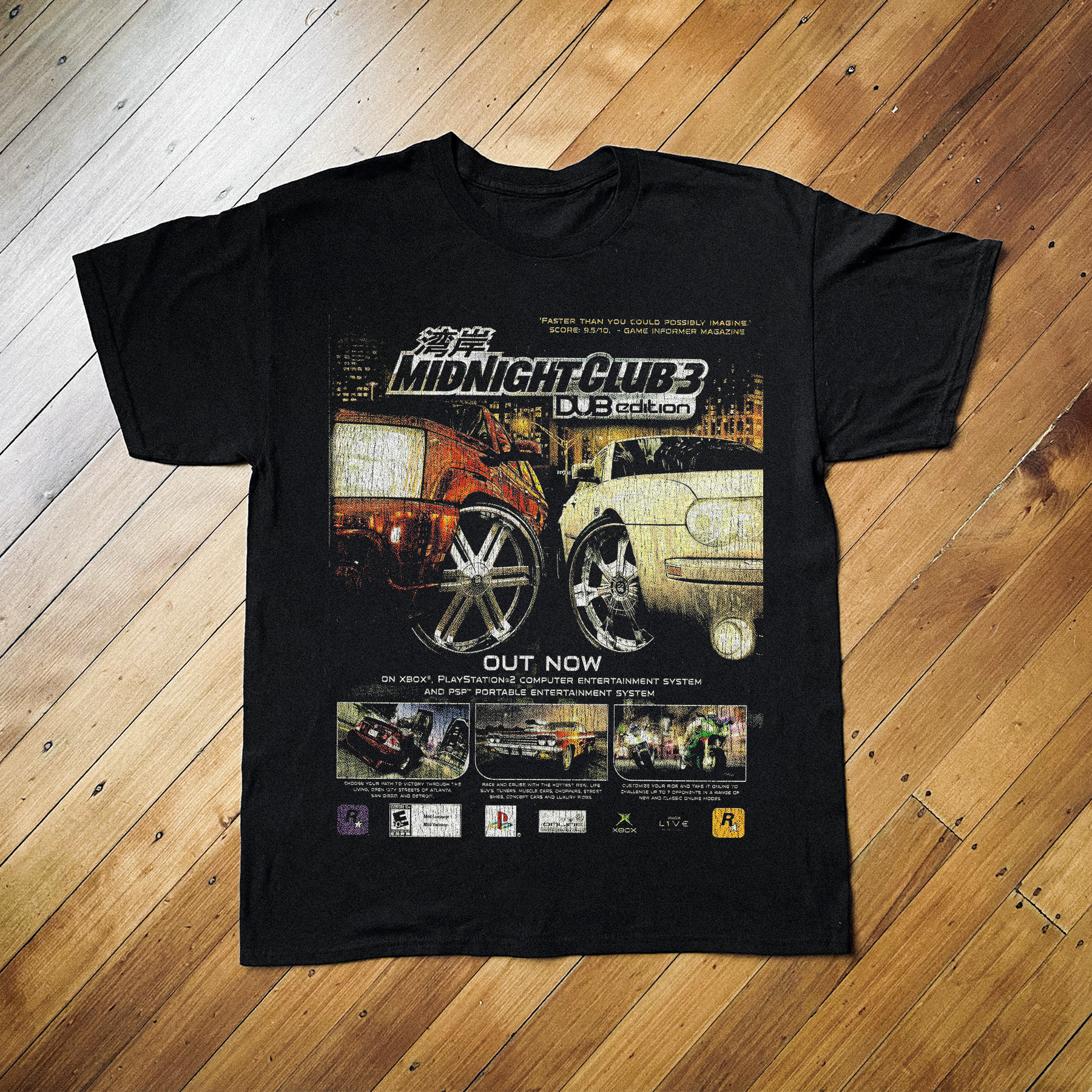 05 Midnight Club 3 Dub Edition Black T-Shirt – Parallel