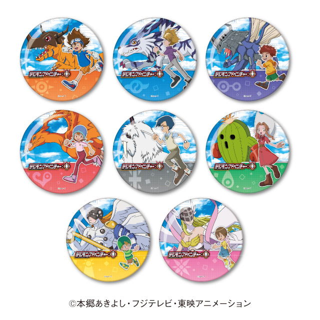トレーディングデカ缶バッジ | グッズ | デジモンアドベンチャー
