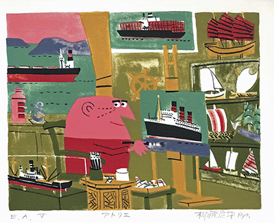 柳原さんの作品4848点、市に 遺族から申し出 港や船テーマの絵画 | 中