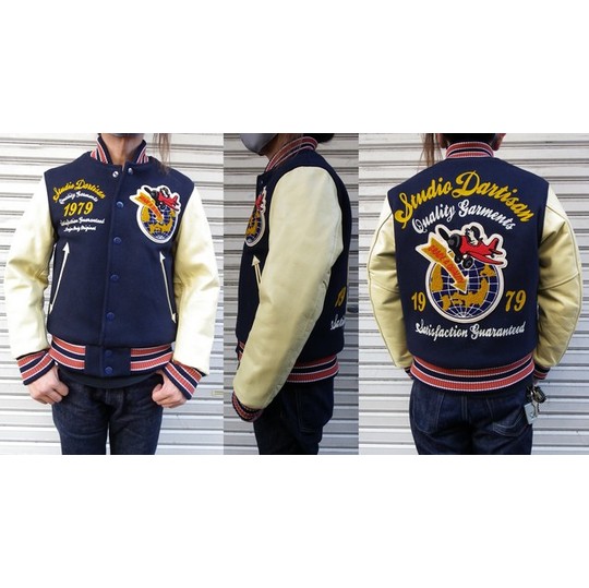 STUDIO D'ARTISAN-スタジオダルチザン- 袖は馬革！ 桐生スタジャン