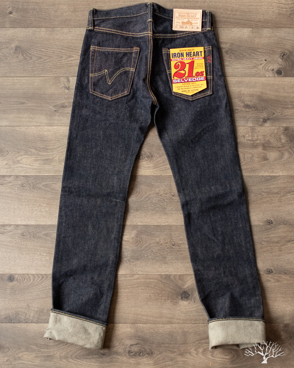 Iron Heart - 21oz Indigo Selvedge Slim Straight Denim – Withered Fig