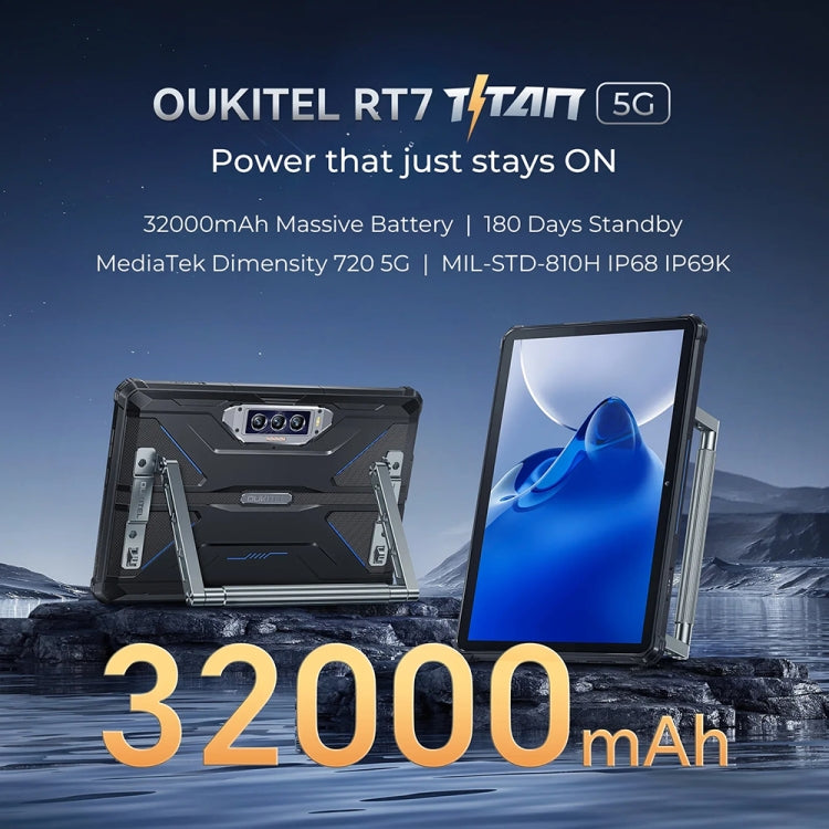 OUKITEL RT7 TITAN Rugged Tablet 5G 10.1 inch 12GB+256GB – XTECHZ+