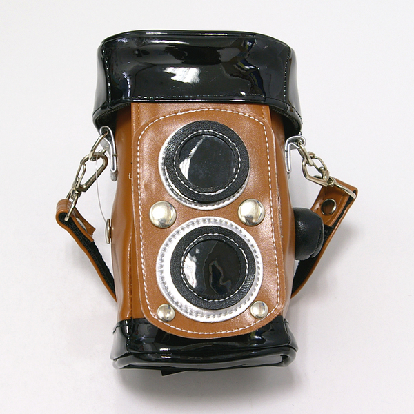 レトロなスタイルのケース Motif デジカメケース 二眼レフ型 入荷しま