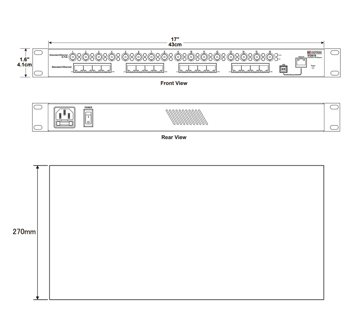 Vi2616】 PoEインジェクタ内蔵同軸LANコンバーターMaxiiPower （PoE