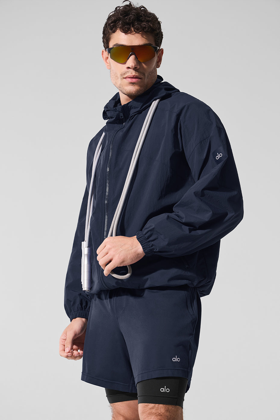 Vantage Nylon Ripstop Track Jacket - Navy | ALO