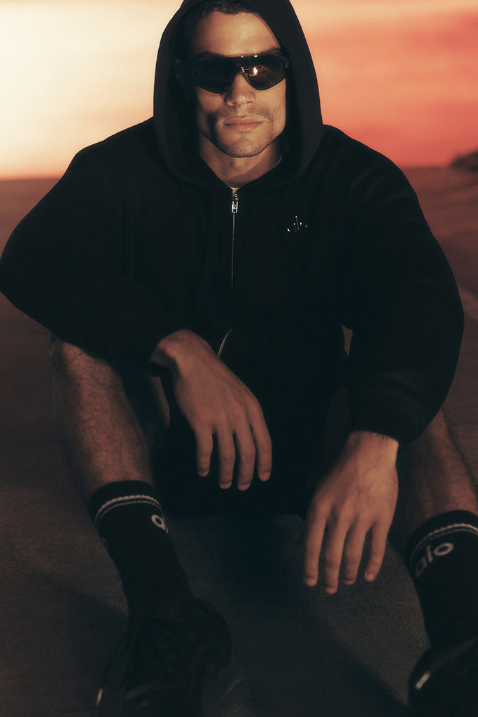 Accolade Full Zip Hoodie - Black | ALO