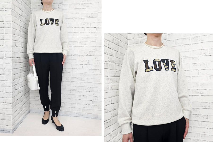 迷彩LOVEロゴスウェット スウェット、トレーナー ＆ LOVE CLOSET