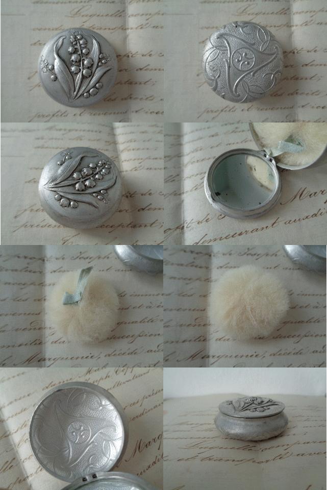 すずらん柄パウダーケース アンティークショップ