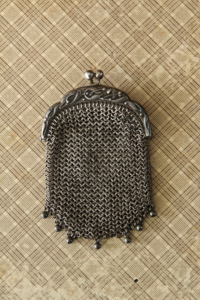 アンティークシルバーメッシュパース ヤドリギ 20170413 【Antiques