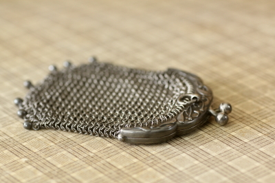 アンティークシルバーメッシュパース ヤドリギ 20170413 【Antiques