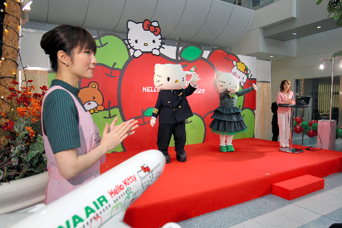 asahi.com（朝日新聞社）：キティちゃんジェット就航 福岡―台北間、3