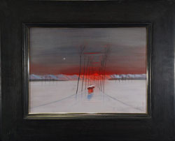 斎藤真一 「陽の道 越後瞽女日記」 油彩4号｜【Arts Ship】のむら画廊