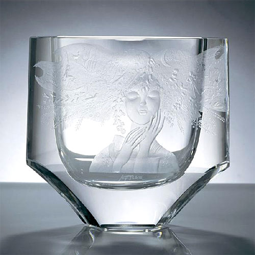 ボヘミアガラス - モーゼル 花瓶 - 伝統工芸 - 贈答ギフト記念品