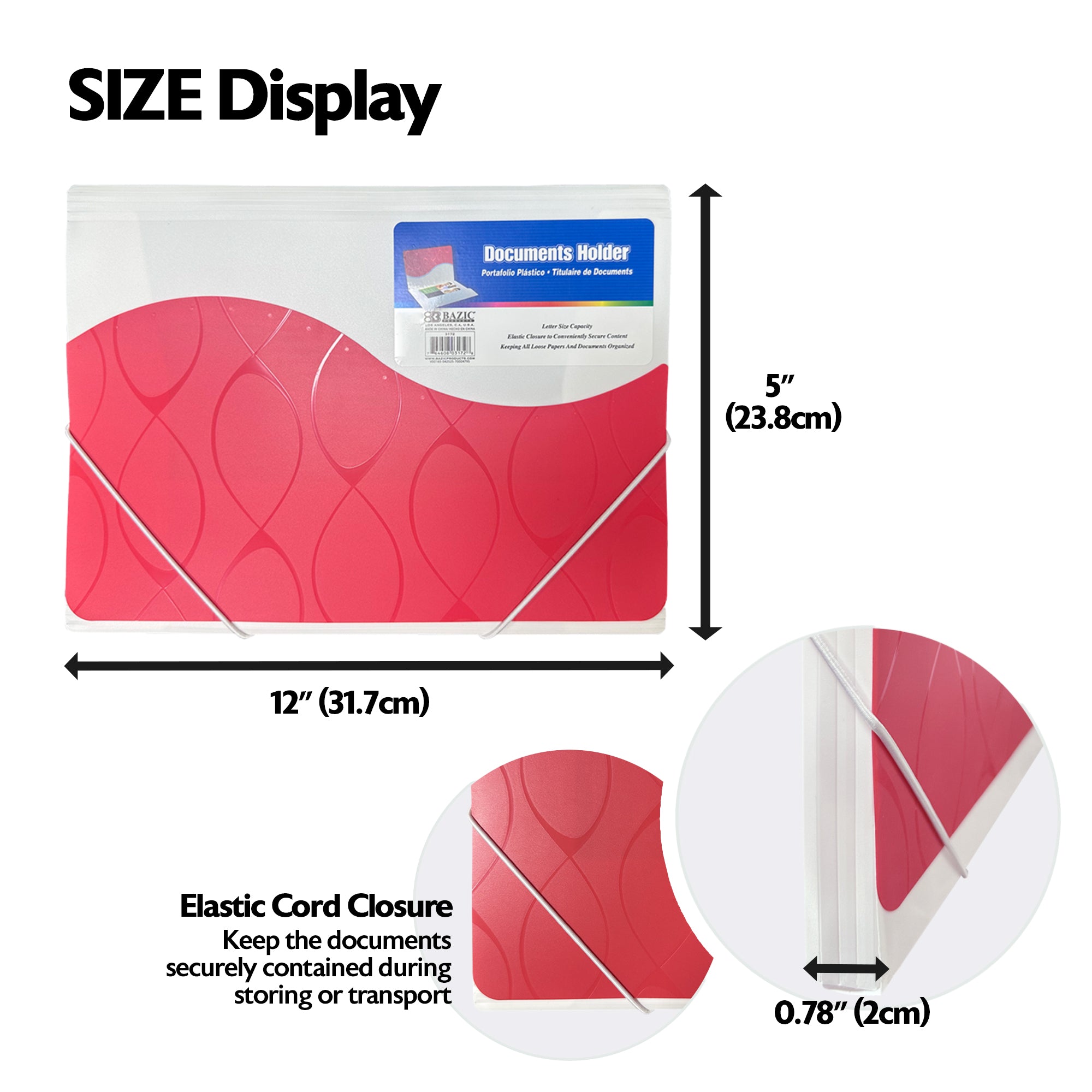 BAZIC Letter Size Document Holder w/ Elastic Band – BAZIC Products
