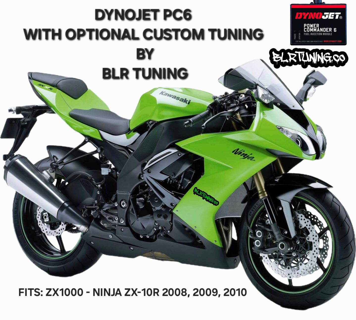 KAWASAKI NINJA ZX-10R ZX1000 2008 - 2010 PC6 BY DYNOJET WITH