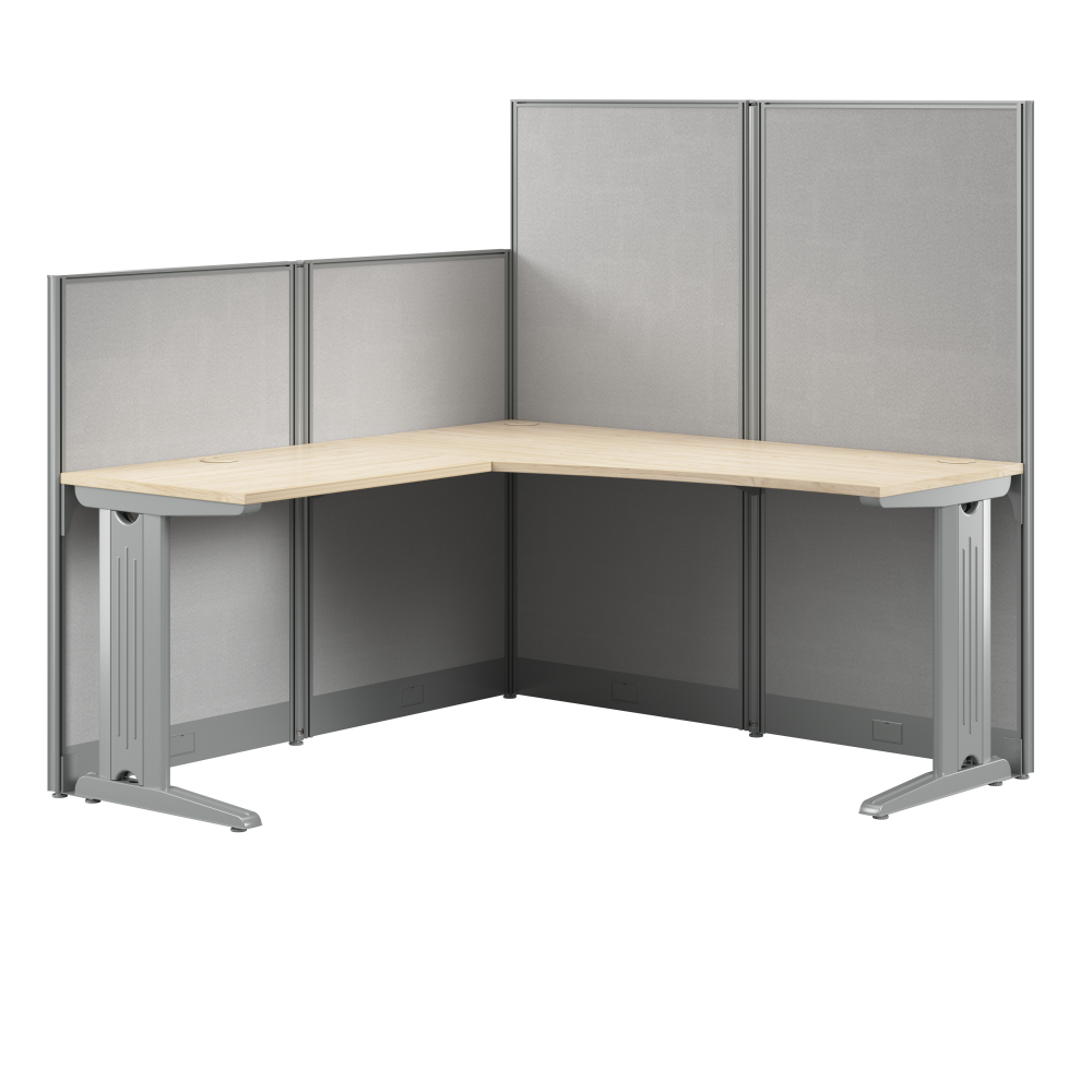 Bush Business Furniture Office in an Hour 65-inch L Shaped Cubicle