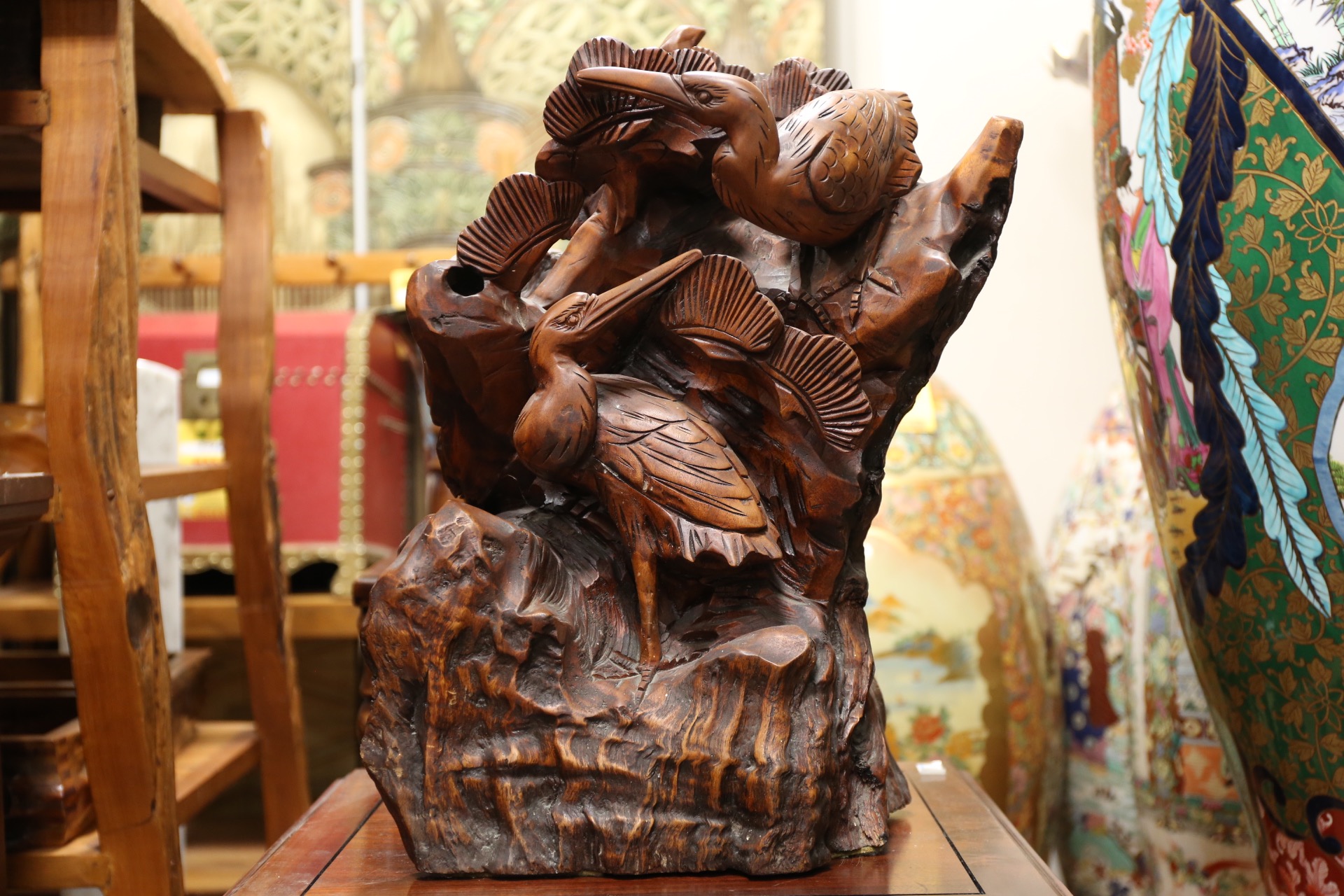 天然木の衝立 鶴 | サークルワン商品情報