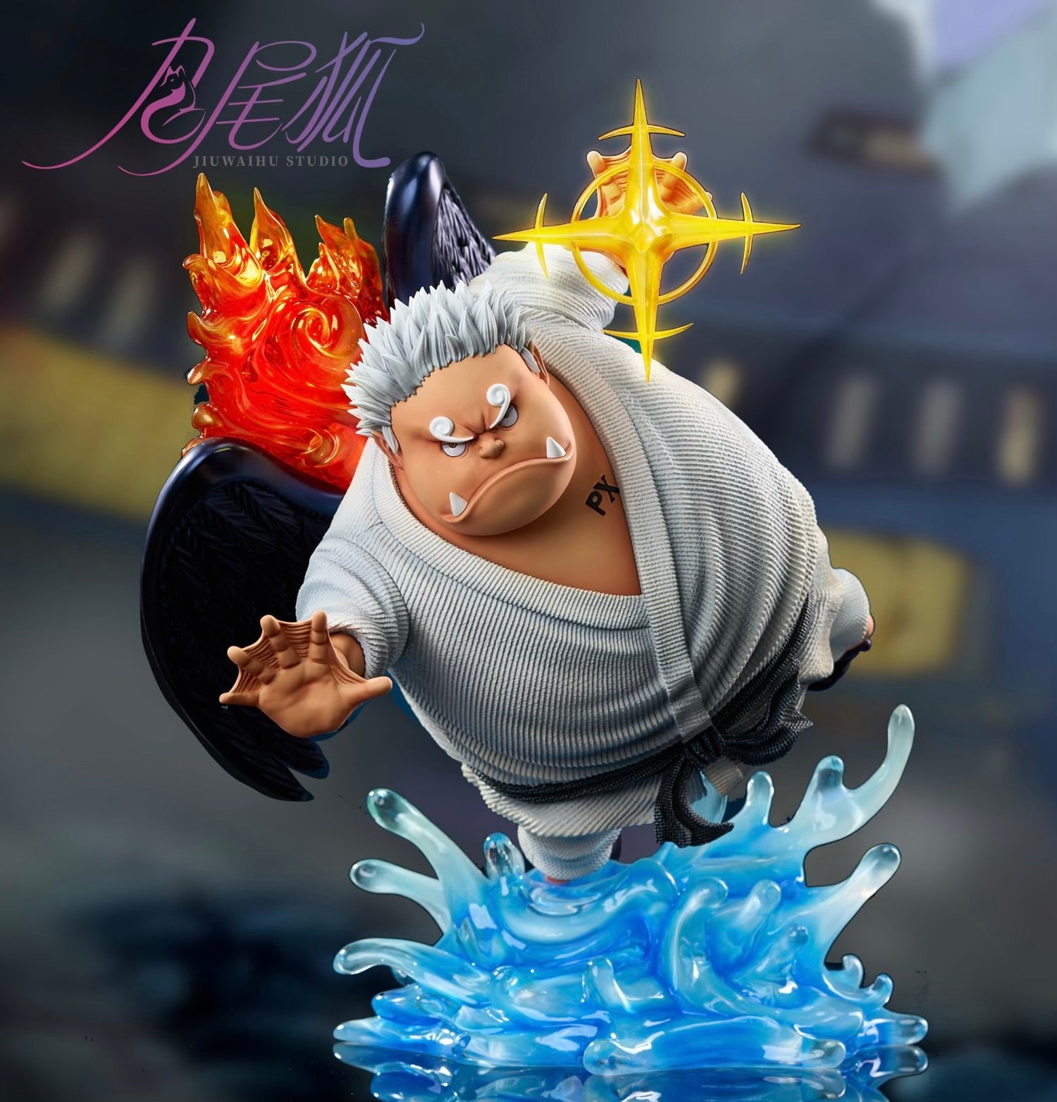 One Piece Jiu Wei Hu Studio Seraphim Jinbe Resin Statue